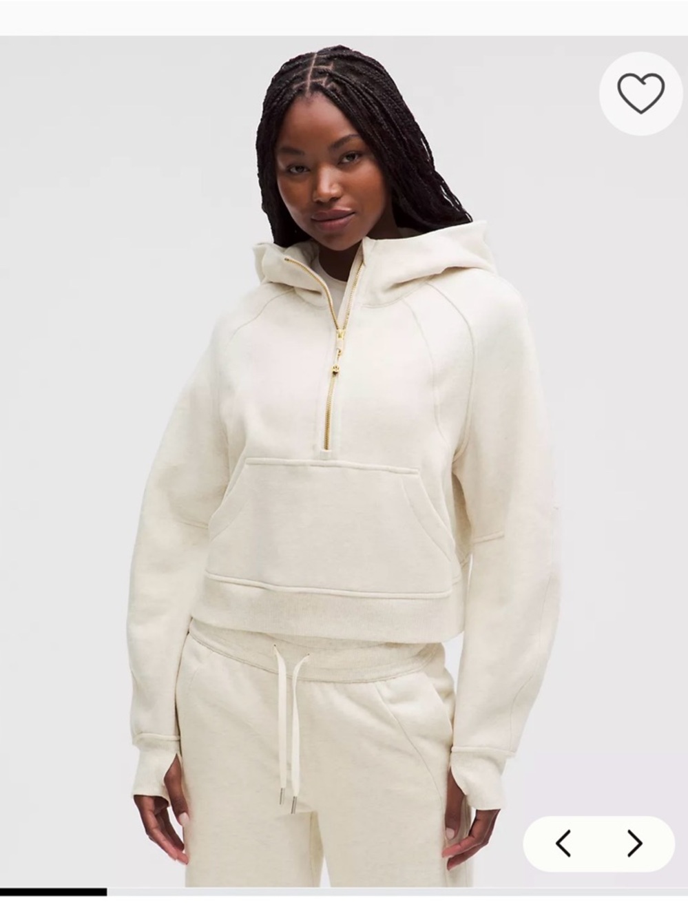 Lululemon scuba oversized half zip hoody Heather oat